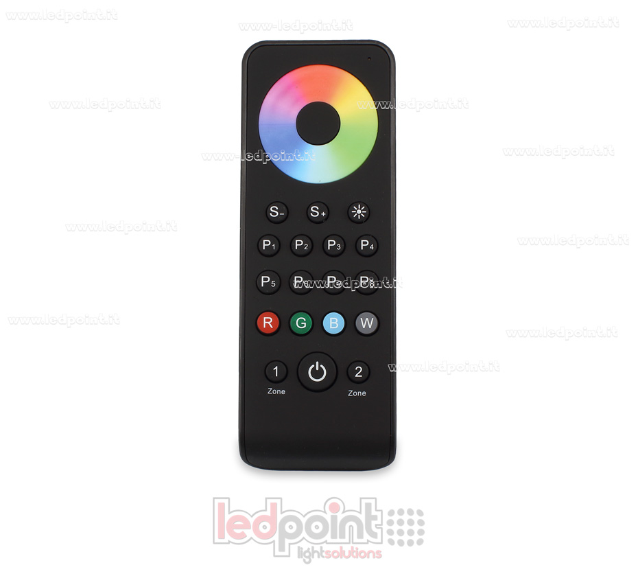 Mando RGB/RGBW 2 zonas, negro con imán, RF2.4G SK-RS3 Mando RGB/RGBW 2 zonas, negro con imán, RF2.4G SK-RS3