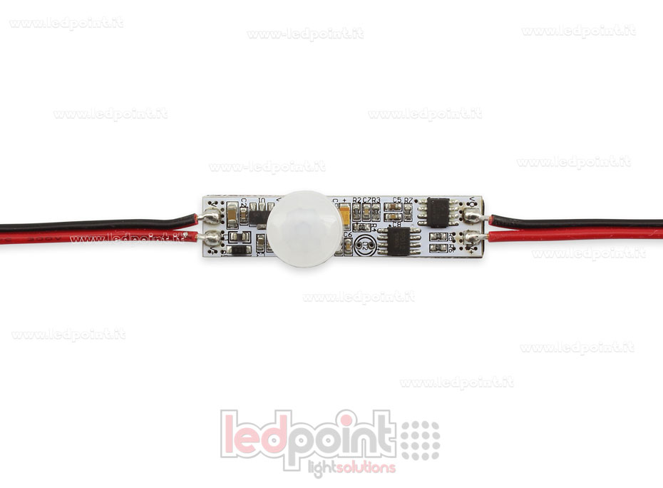 Sensor de movimiento PIR on/off para instalación en perfil,12-24V, 1ch 3A SK-V1-R Sensor de movimiento PIR on/off para instalación en perfil,12-24V, 1ch 3A SK-V1-R