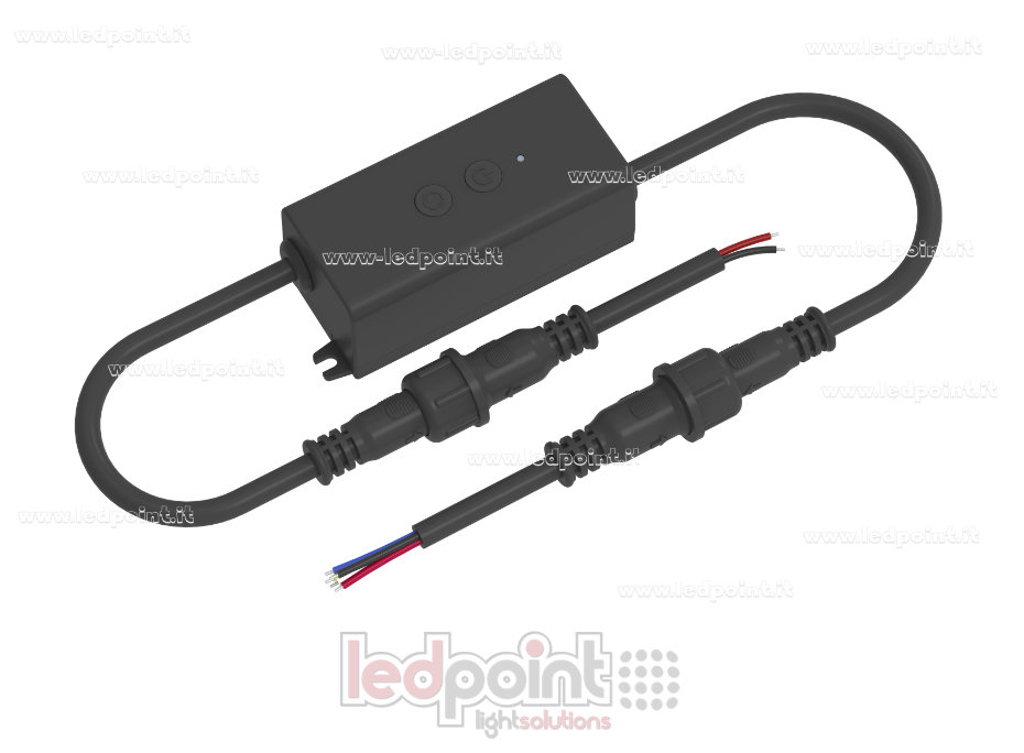 Receptor controlador RGBW IP67 impermeable 12/24 V, 4 canales*1 A, RF 2,4 G SK-V4-WPM