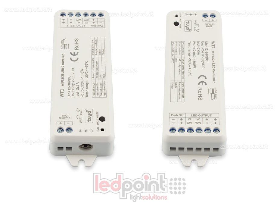 Controlador Wifi y RF 2.4G, CCT y monocromático SK-WT1
