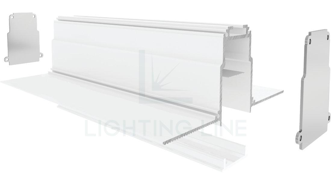 Perfil en aluminio para tiras de led PR-DW11-03-W3_DIF